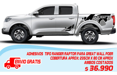 Great Wall Poer Adhesivo Tipo Ranger Raptor