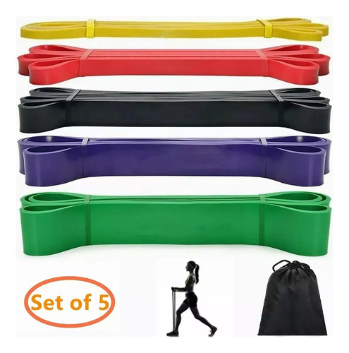 .set 5 Ligas De Resistencia Crossfit - Elásticas Pull Ups.