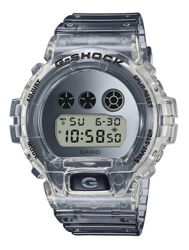 Reloj Casio G-shock Dw-6900sk-1dr Color de la correa Transparente Color del bisel Gris Color del fondo Gris