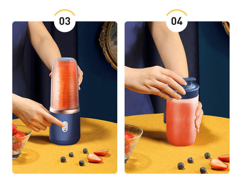 Liquidificador Portátil Mini Copo Único Azul