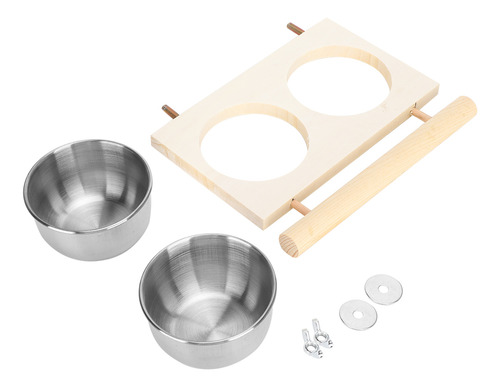 Cuenco De Alimentación De Acero Inoxidable Para Pájaros Y Ma