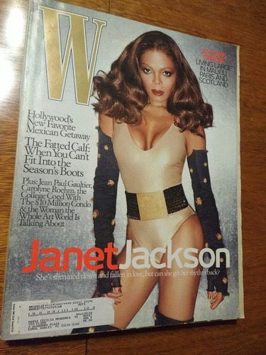 Revista W De Usa. Nueva En Ingles. Janet Jackson. G. Madonna