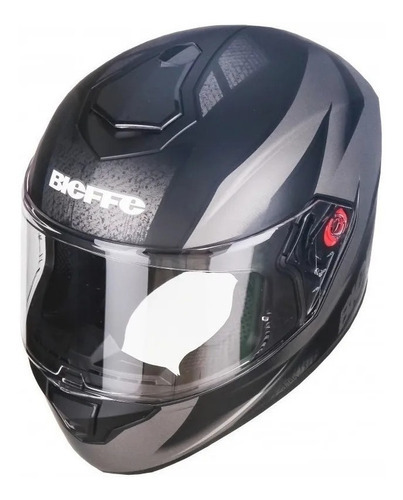 Capacete Moto Fechado Bieffe B12 Aragon Preto Colorido Tamanho 56 Cor Flat Preto Grafite Fosco