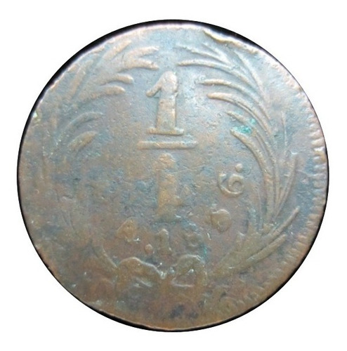 Moneda 1/4 Un Cuarto De Real Una Cuartilla Mexico 1836