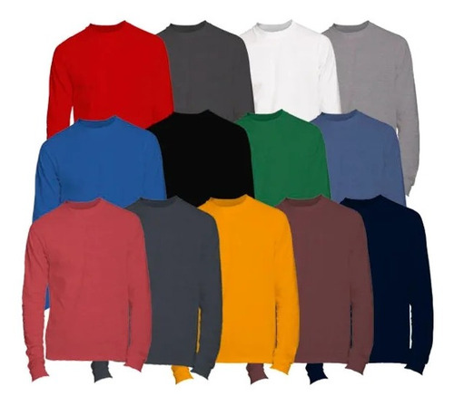 Playera M Larga Lobo Acuarela Colores 75