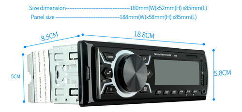 Radio Estéreo De Coche De Carga Rápida Bt Autoradio Dual Usb