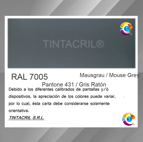 Pintura Epoxi Ral 7005 X 3.6 Lts. Gris Ratón Brillante
