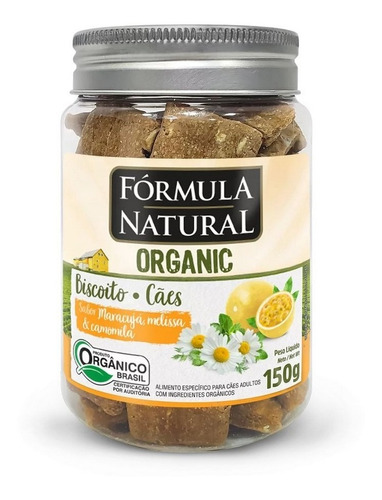 Biscoito Cães Adulto Organic Maracujá 150g Fórmula Natural