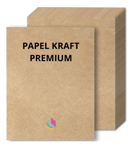 Papel Kraft Liso Fosco A4 - 300g/m2 Com 100 Folhas