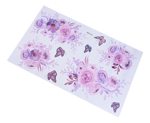 Calcomanías De Pared Con Flores, Calcomanías Artísticas Con