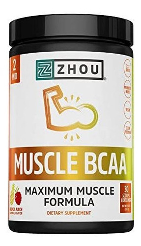 Suplemento - Zhou Nutrition Muscle Bcaa En Polvo, Recuperaci