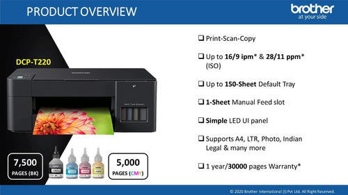 Imagen 4 de 8 de Impresora Brother Dcp-t220 Multifuncional Tinta Continua