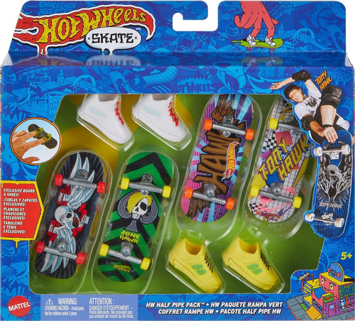 Hot Wheels Skate Para Dedos Set 4 Patinetas Hvm14