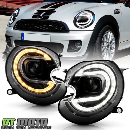 Par Faros Negro Interior Led Mini Cooper Base 2011 1.6l