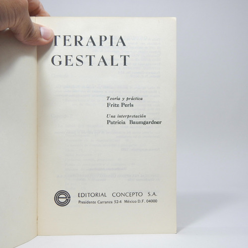 Terapia Gestalt Fritz Perls Editorial Concepto 1982 Ce6