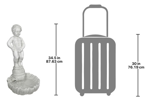 Manneken Pis - Estatua Con Lavabo Y Bomba, 34 Pulgadas, Pied