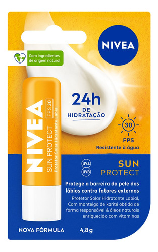 Nivea Sun Protetor Labial Fps 30 4,8g