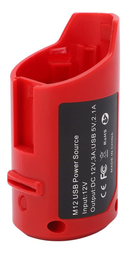 Cargador Bateria Usb M12 Facil Usar Tamaño Compacto Abs Para