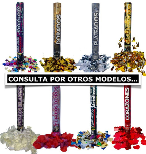 Cañón Lanza Papel Multicolor X 1 - Cotillon Papel Picado