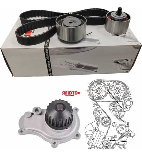Kit Distribucion Y Bomba De Agua Chrysler Cirrus 2.4l 97-00