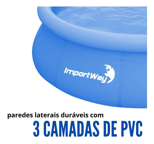 Piscina Borda Inflável Capacidade 2490 Litros Importway