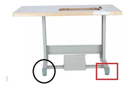 Imagen 3 de 3 de Tornillo Nivelador Para Mesa De Maquinas De Coser Industria