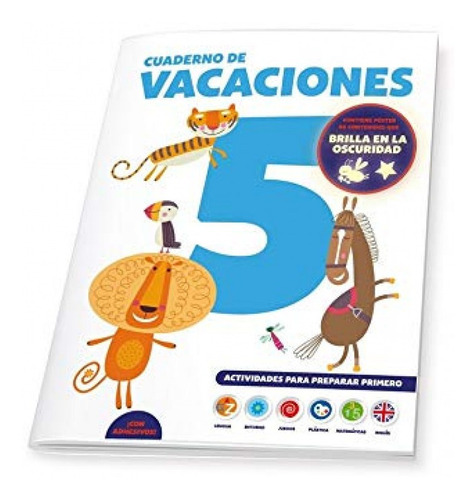Libro Cuaderno De Vacaciones 5 Años Poster Luminiscente