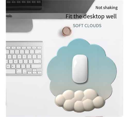 Alfombrilla De Ratón Con Forma De Nube Y Reposamuñecas