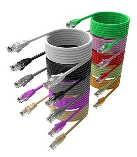 Cable Ethernet Cat6 Maxlin 24awg Rj45, 3 Ft, 10 Pack.