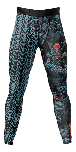 Calça Fitness Compressão Brazilian Jiu Jitsu Combate Azul