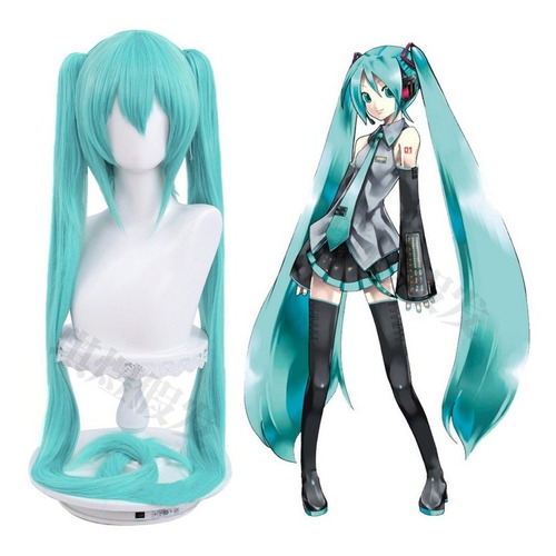 Peluca De Cosplay De Hatsune Miku Black Rock Con Forma De Co