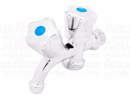 Imagen 1 de 7 de Canilla Metalica Doble Rosca 3/4 Lavarropa Bcdl001 Aquaflex