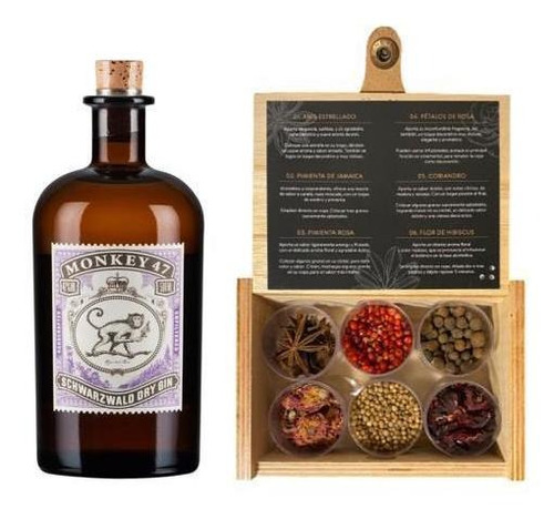 Gin Monkey 47 + Caja Mixologia Botanica Fullescabio Regalo