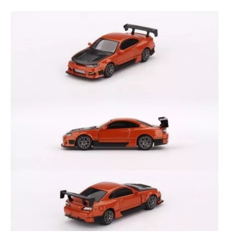 Mini Gt Nissan Silvia S15 Naranja Metalico #581