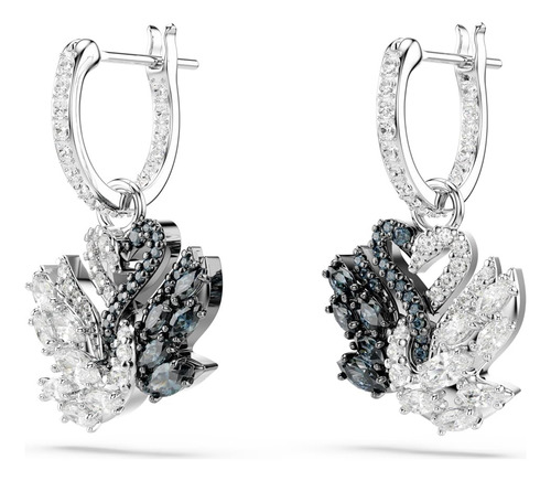 Swaro Pendientes Brincos De Gota De Cisne, Cisne, Preto,