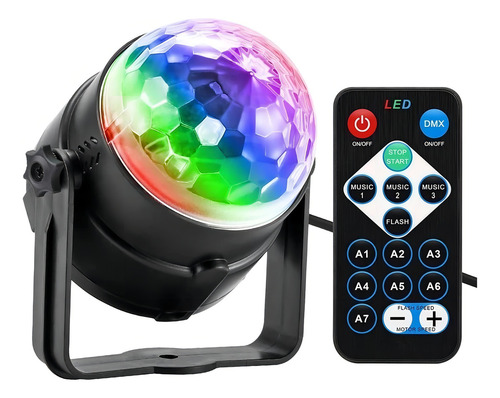 Mini Luz Bola Disco Led Rgb Mini Dj Audioritmica Control Usb Luz Rgb