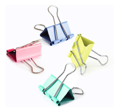Clips Pequeños Para Carpeta 80 Unidades Colores En Caja