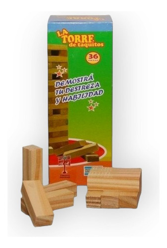 Juego De Mesa Torre Apilable De Madera 48 Piezas