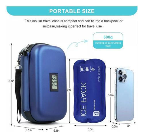 Nevera Portátil De Insulina Para Viajes.
