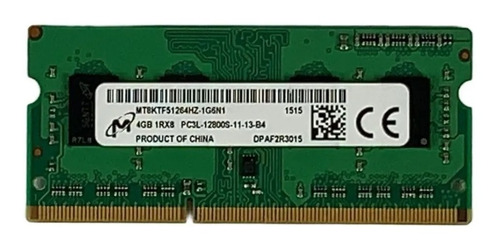 Memoria Ram Portatil Ddr3l Pc12800 4gb 1 Año Garantia