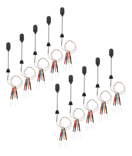 10pcs 1/100 Tren Semáforo Paisaje Calle Luz De Señal De