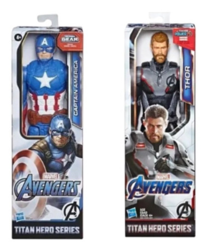 Bonecos Capitão America + Thor Avengers Marvel Hasbro 30cm
