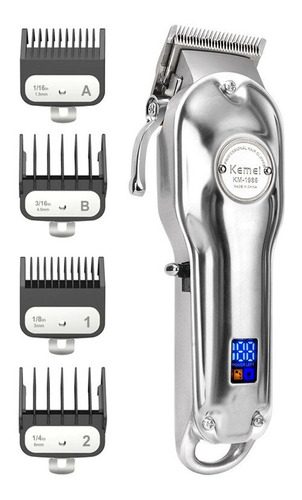 Cortadora de pelo Kemei KM-1986 plata 100V/240V