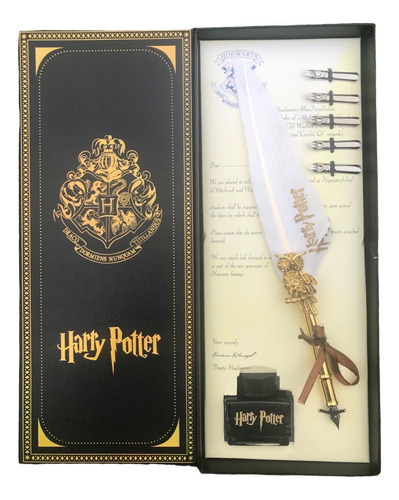 Lápiz Harry Potter - Pluma Harry Potter Con Tinta En Caja