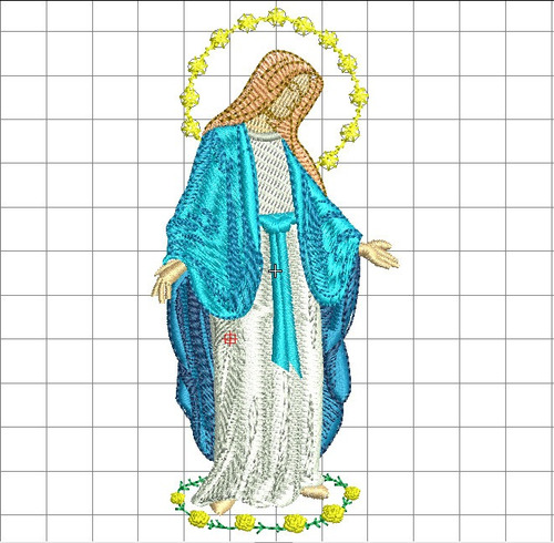 Ponchado/digitalizado Para Bordado / Virgen De La Medalla