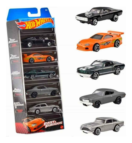 Pack De 5 Carritos Rápidos Y Furiosos 2023 Hot Wheels 1:64