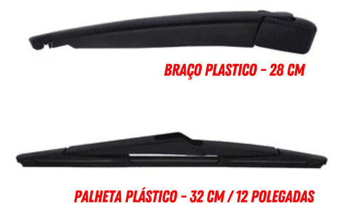 Braço Com Palheta Do Limpador Traseiro Celta 2001 Até 2016