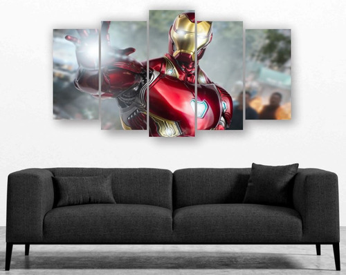 Set De 5 Cuadros En Tela Avengers Avengers Iron Man Arte 02