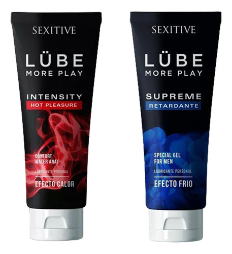  Pack X2 Gel Lubricantes Intimo Sexitive Lube Frío + Calor