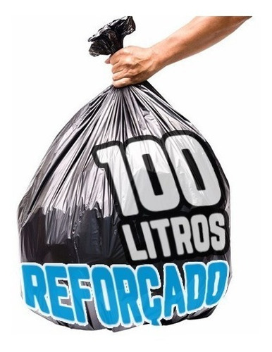 Saco De Lixo 100lts Boca Larga Super Reforçado C/5 Kg